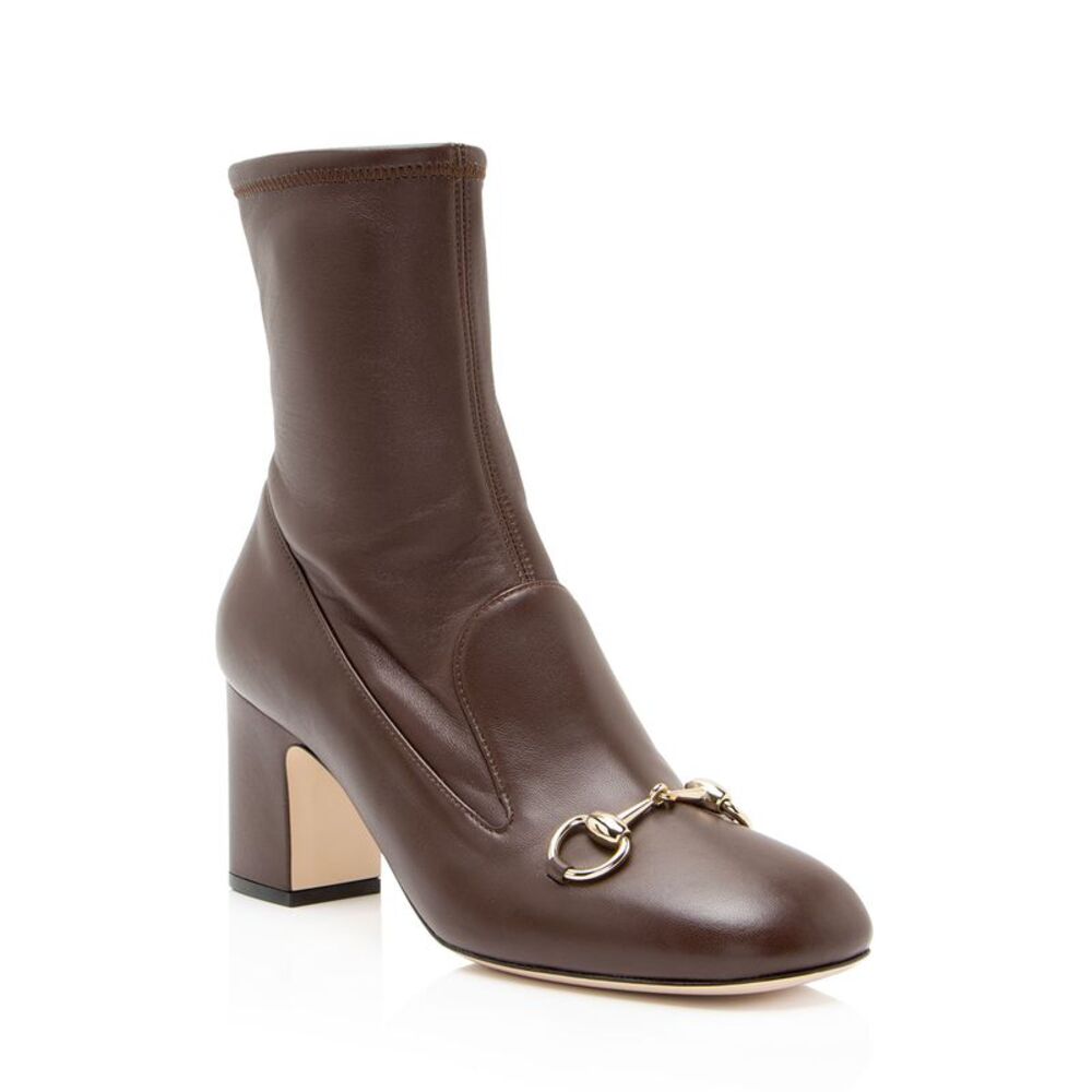 Gucci Leather Horsebit Ankle Boots - Size 7 / 37